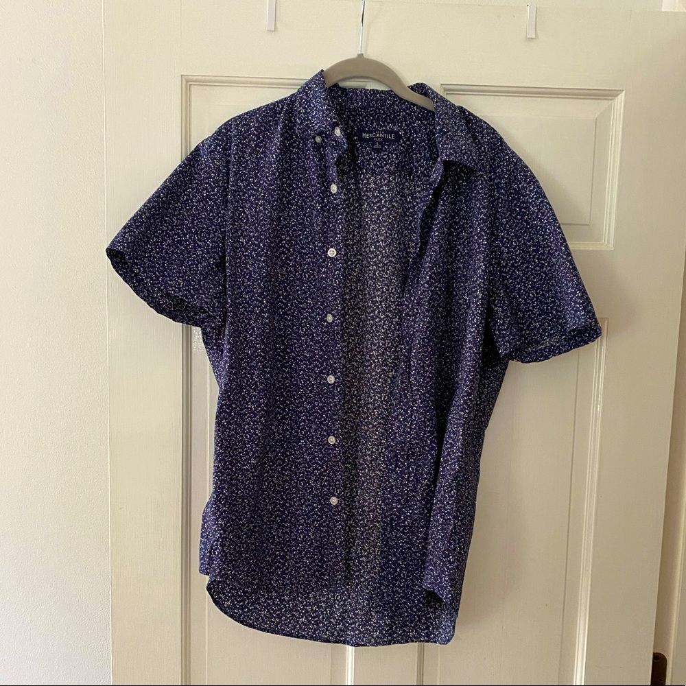Mens short sleeve button down shirt